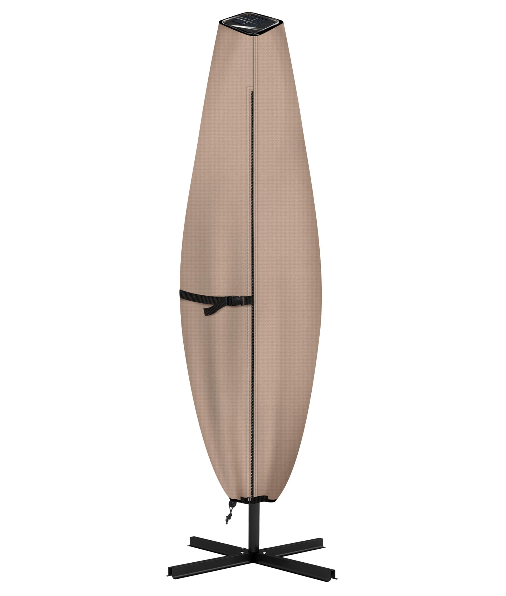 ULTCOVER front view of patio parasol cover showing full protection and fit