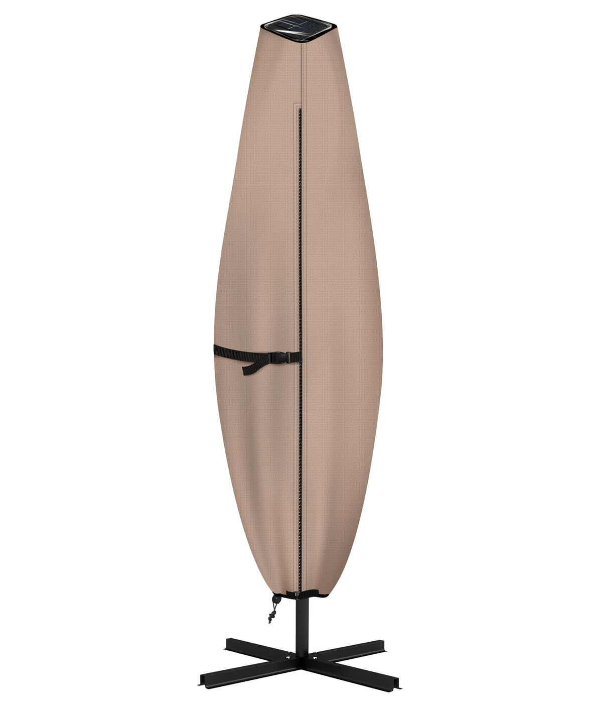 ULTCOVER front view of patio parasol cover showing full protection and fit
