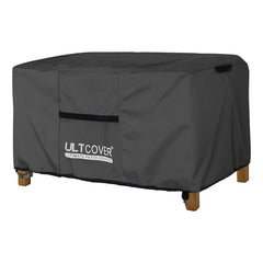 ULTCOVER front view on patio coffee table showing full coverage and protection