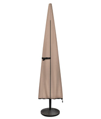 ULTCOVER front view of covered market umbrella showing full protection benefit