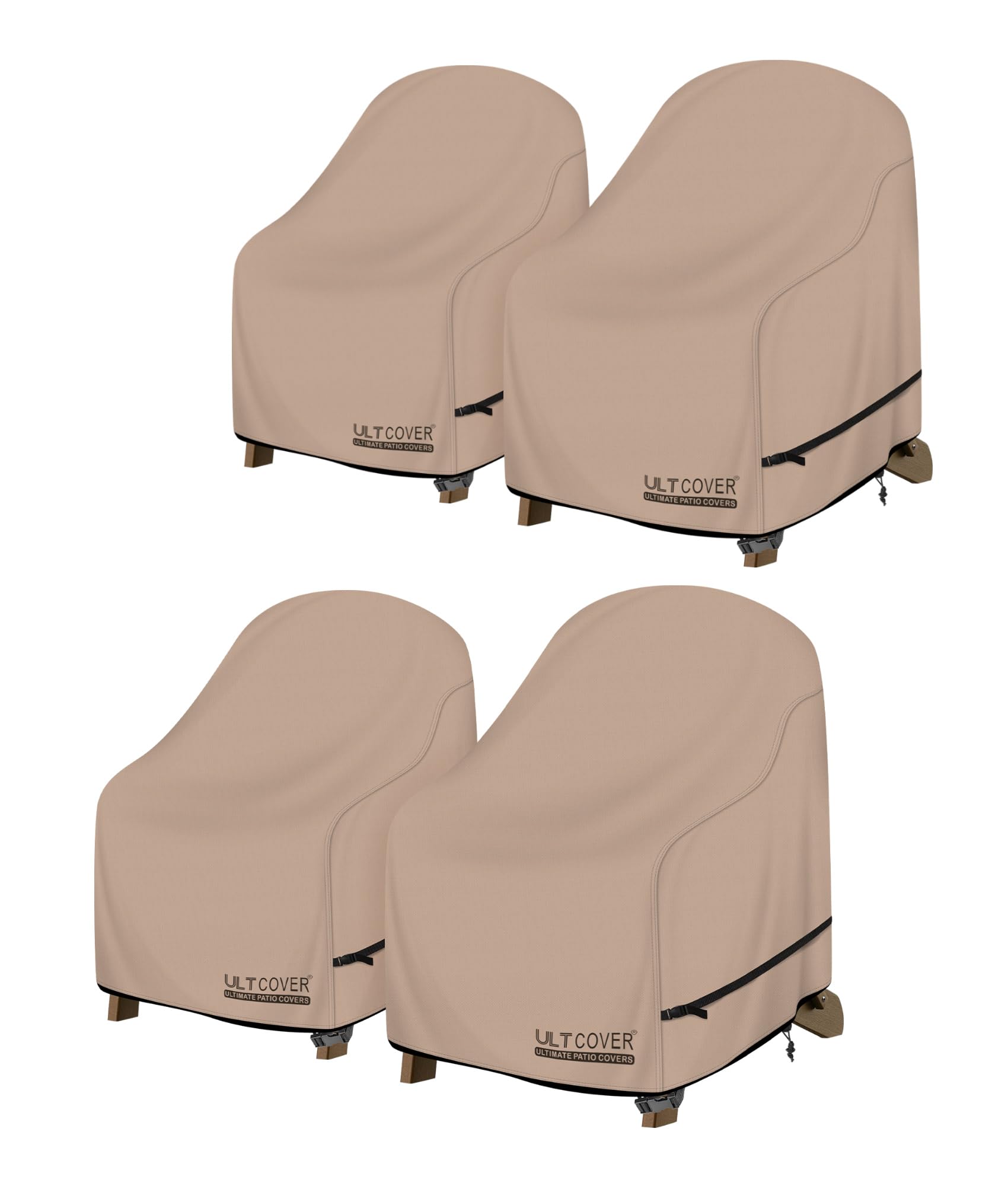 ULTCOVER front view showing full coverage and fit for Adirondack chairs, protects finish