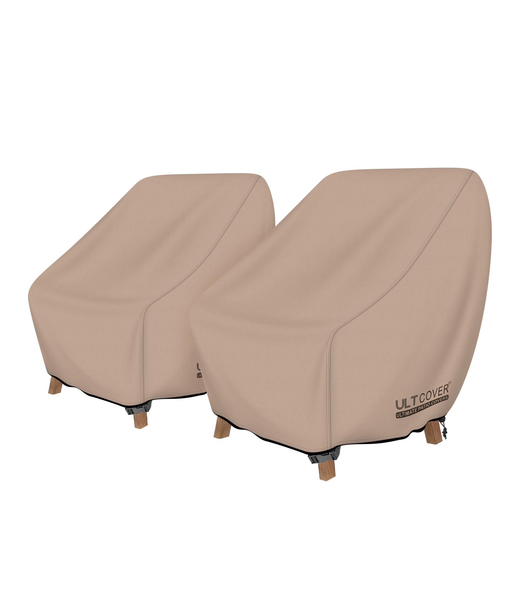 ULTCOVER front view of cover fitted on patio chair showing full protection