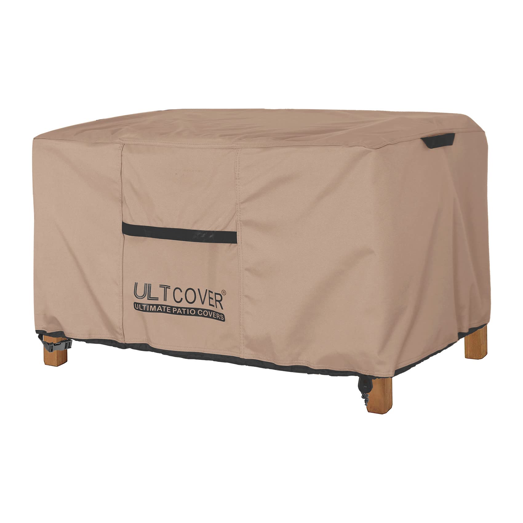 ULTCOVER front view on patio coffee table protecting from weather