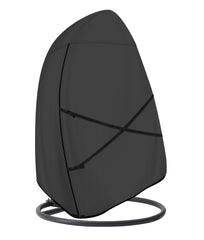 ULTCOVER front view of cover protecting egg chair and stand, keeps furniture dry