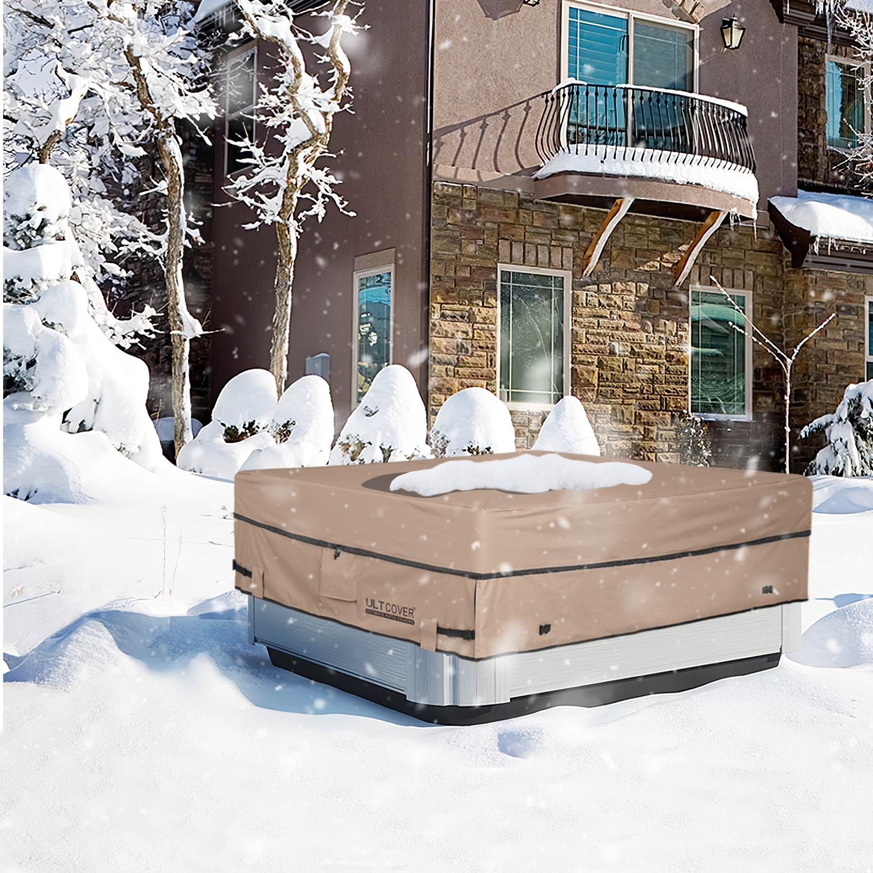 ULTCOVER in use over insulated cover showing outdoor protection benefit