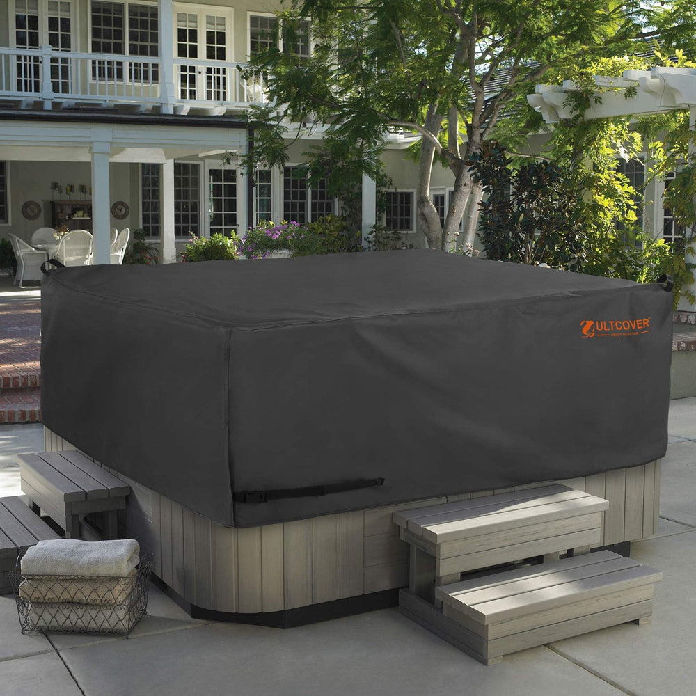 ULTCOVER protector installed on backyard spa offering low-maintenance protection
