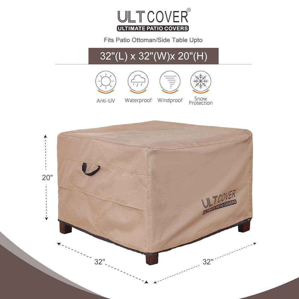 ULTCOVER fabric close-up showing 600D texture and water resistance benefit
