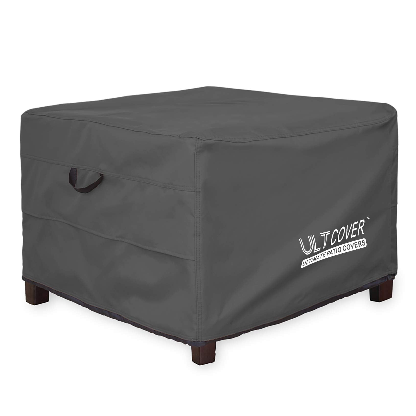 ULTCOVER front view on ottoman showing full protection and neat fit