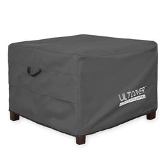 ULTCOVER front view on ottoman showing full protection and neat fit