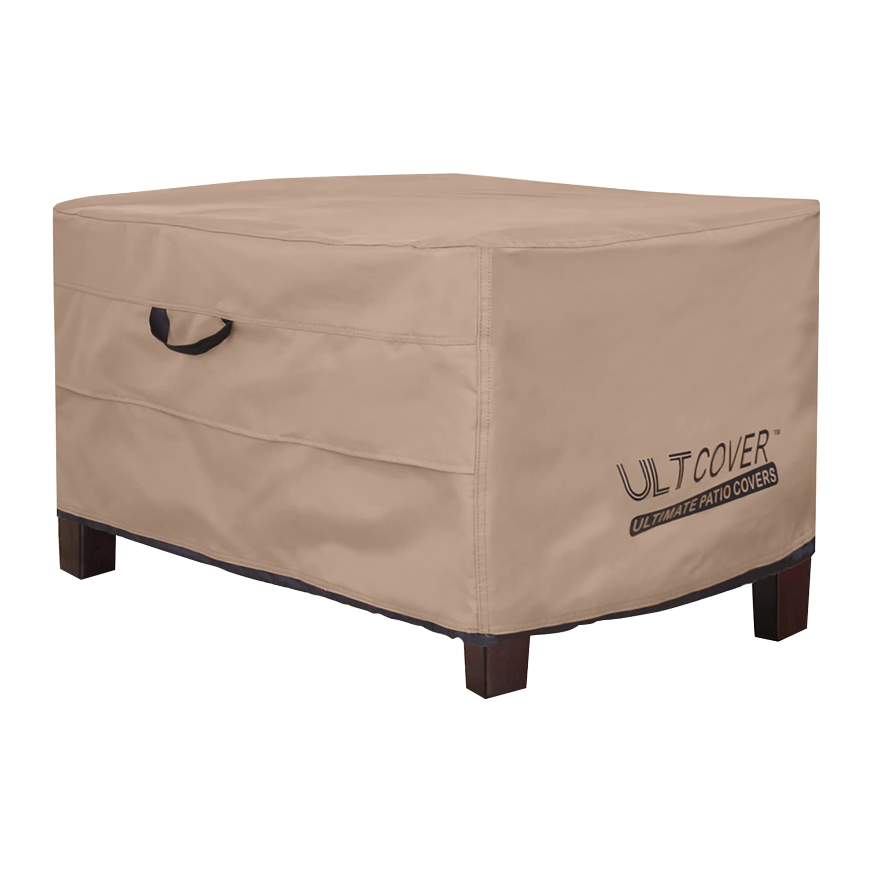 ULTCOVER front view on ottoman showing full protection benefit