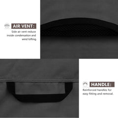 ULTCOVER plastic clip and heavy-duty elastic drawcord securing cover in wind