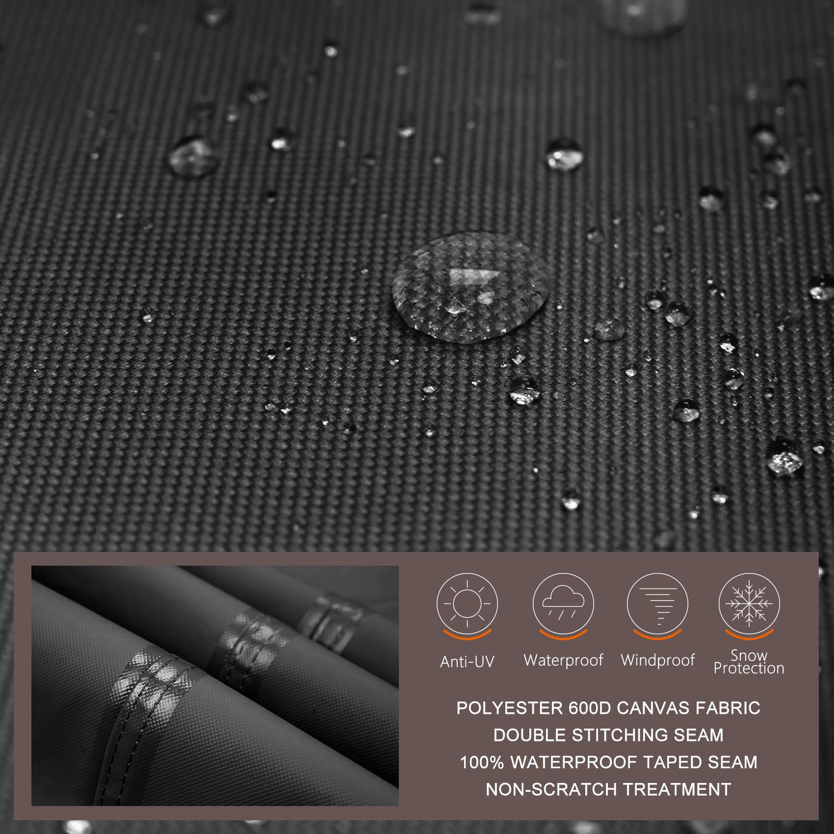 ULTCOVER size comparison showing 50 inch diameter coverage fit