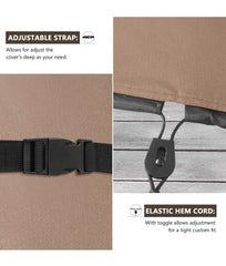 ULTCOVER plastic clip fastened to leg securing cover against wind