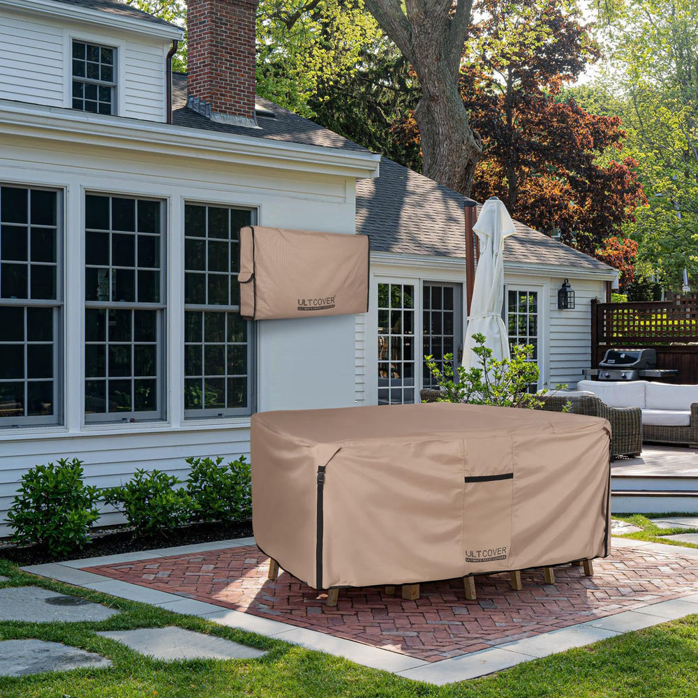 ULTCOVER next to measuring tape to confirm 94-inch coverage fit