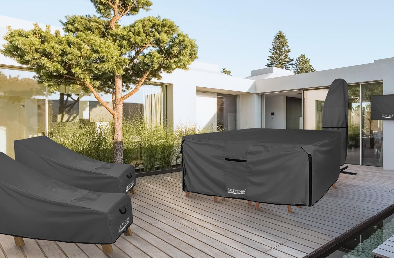 ULTCOVER next to measuring tape illustrating correct 88x62x28 inch fit