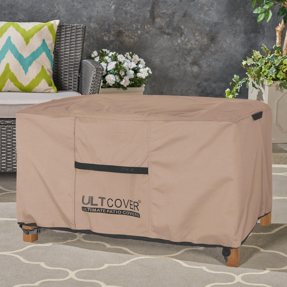 ULTCOVER next to ruler showing fit for 50x30x18 inch tables