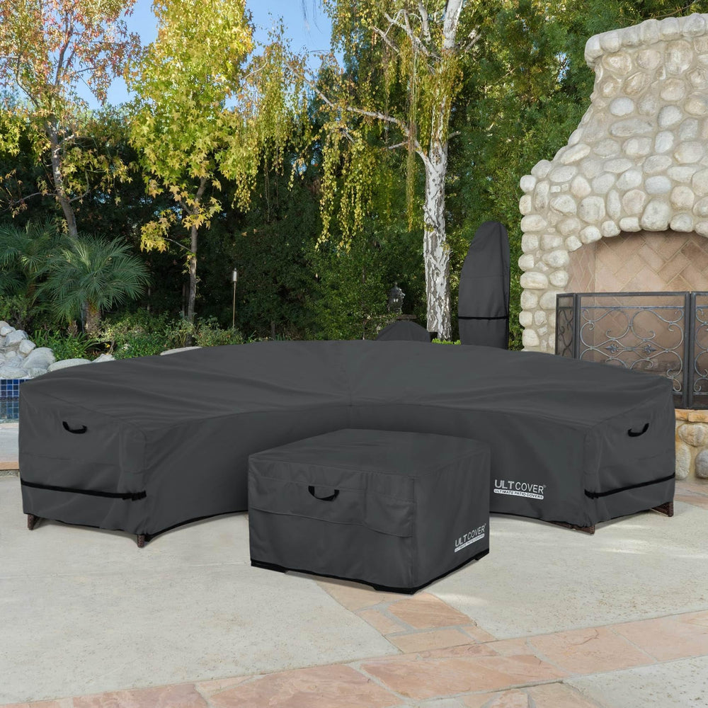 ULTCOVER beside measuring tape showing fit for 190" back and 126" front