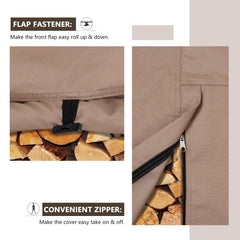ULTCOVER zipper and flap open for quick access to stored logs