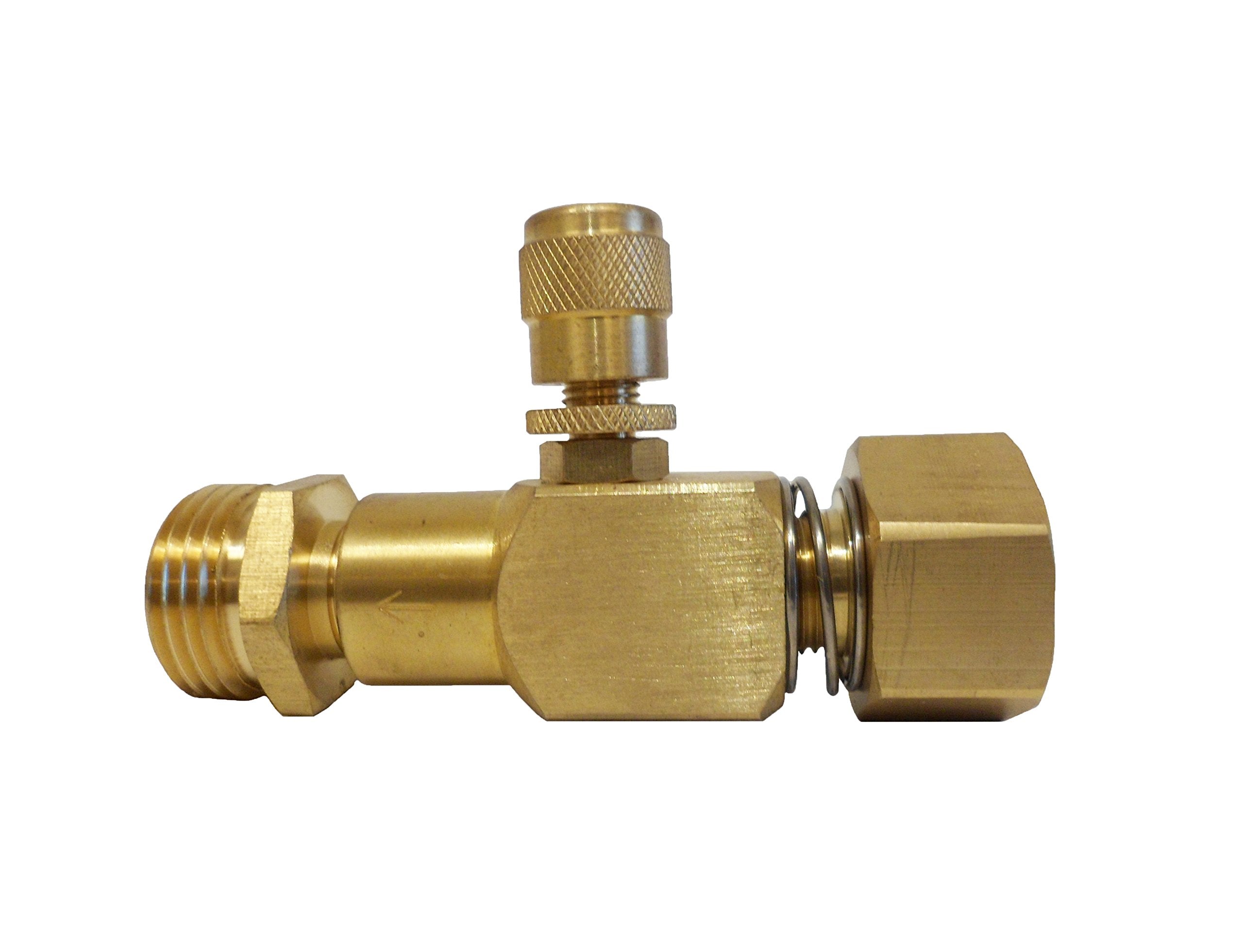 Ultimate Washer brass adaptor close-up provides secure garden-hose connection benefit
