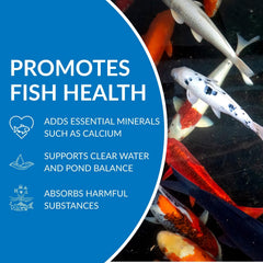 UltraClear coated koi food demonstrating direct mineral delivery for brighter color