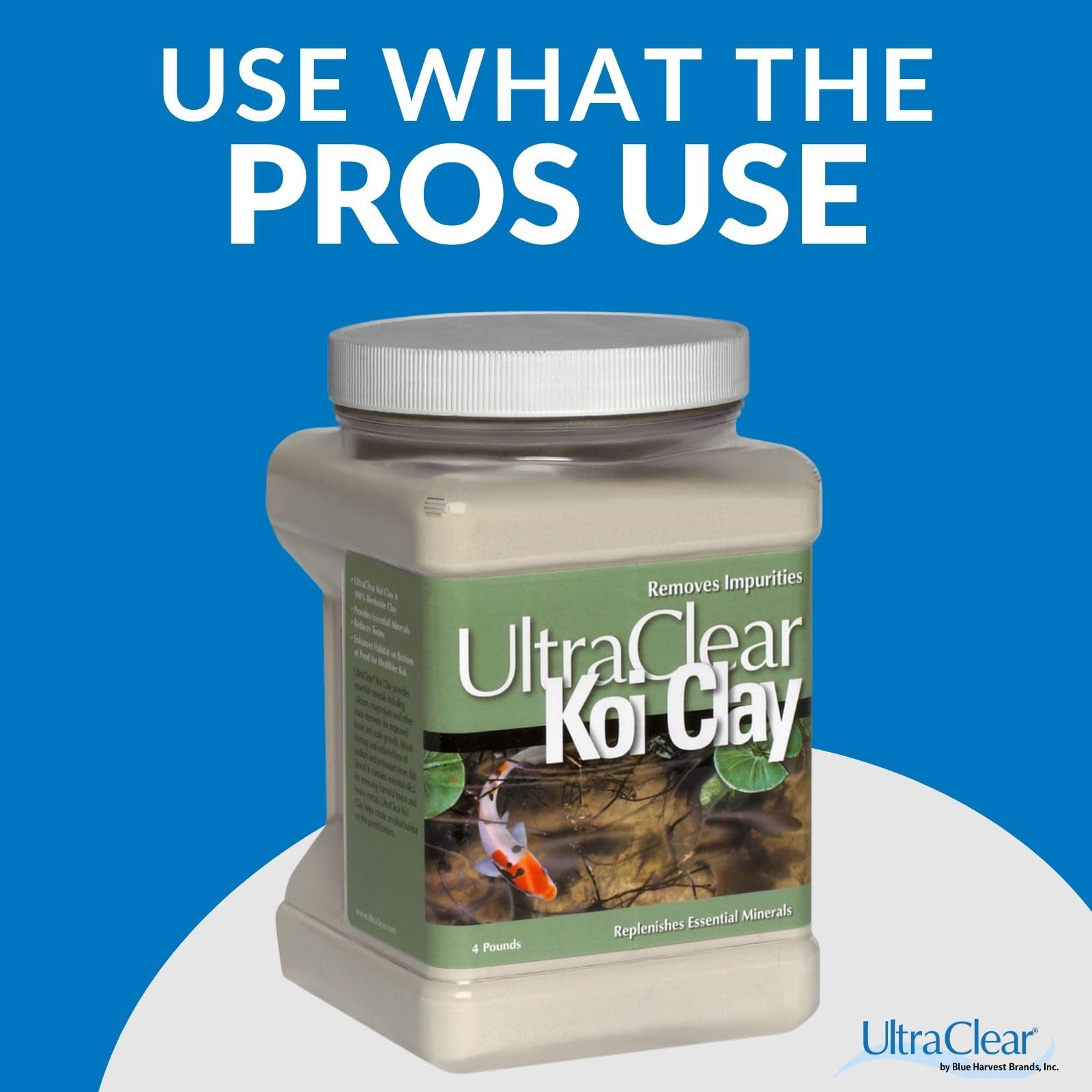 UltraClear close-up of clay texture highlighting fine natural bentonite and easy dosing