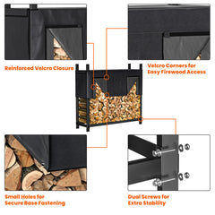 Ultrawall rack assembled on patio demonstrating neat outdoor storage