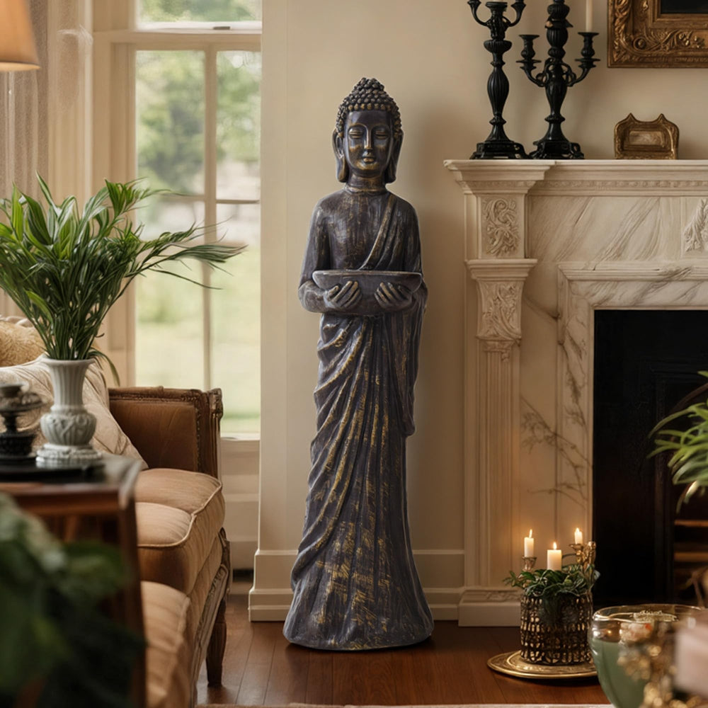 Ultym Buddha close-up of sculpted texture highlighting realistic detail