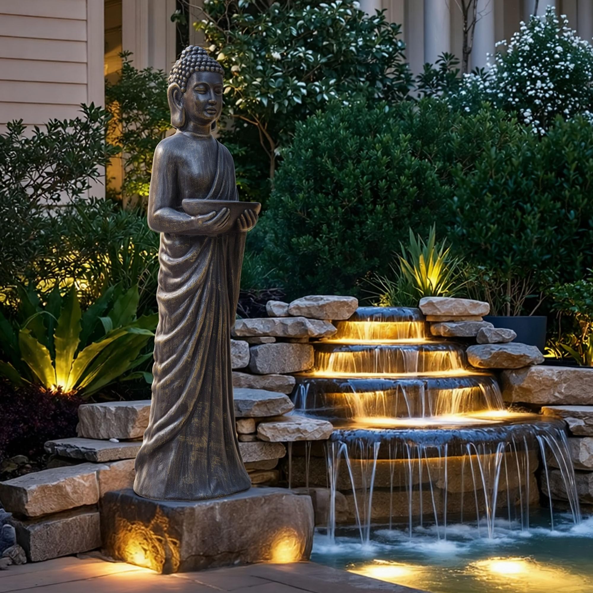 Ultym Buddha profile side shot showing silhouette and posture benefit