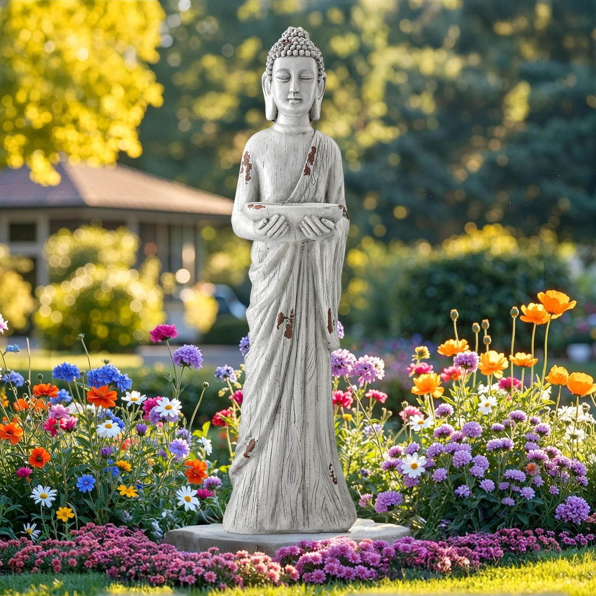 Ultym Buddha statue front view showing peaceful pose and focal impact