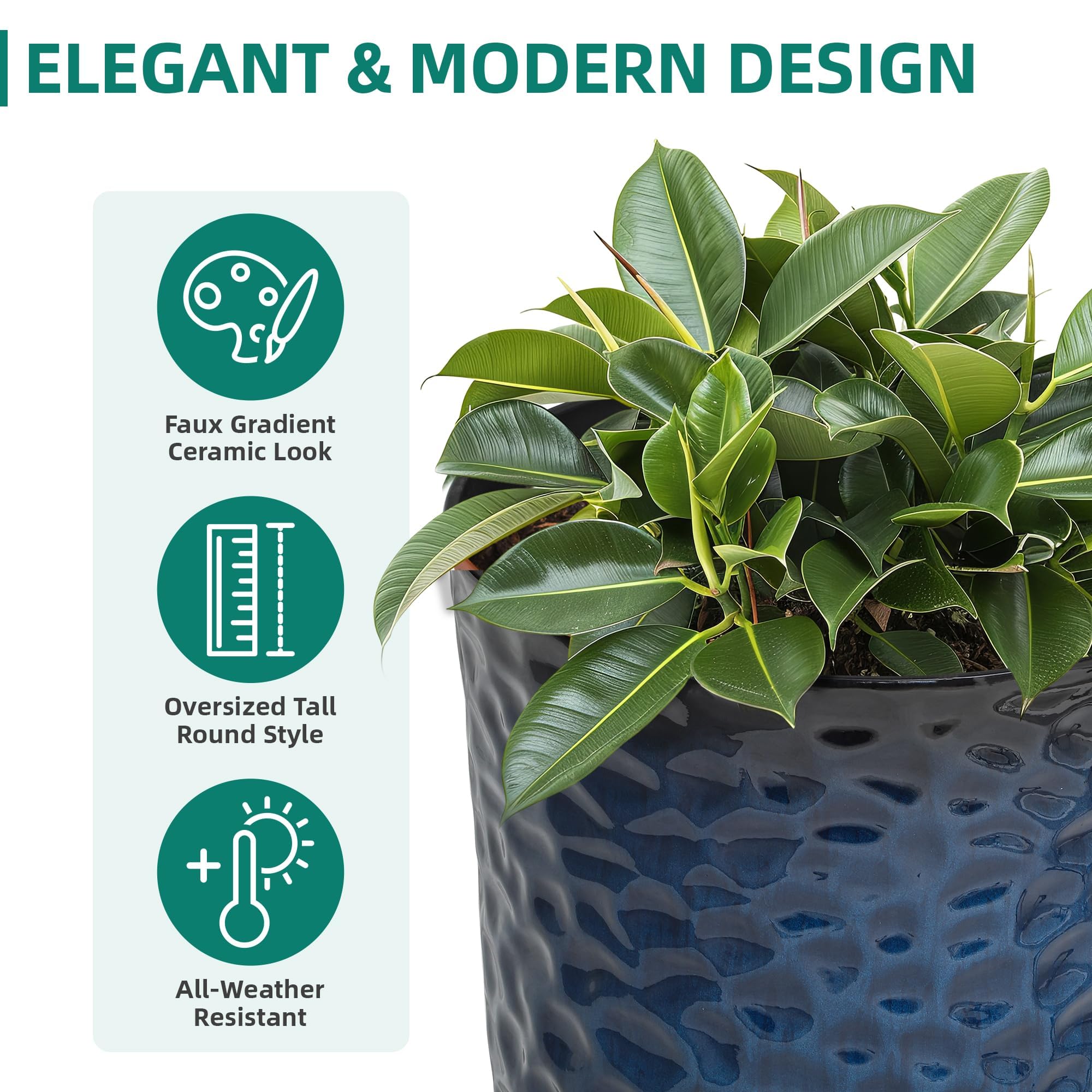 Ultym planter styled with flowers demonstrating vibrant display benefit