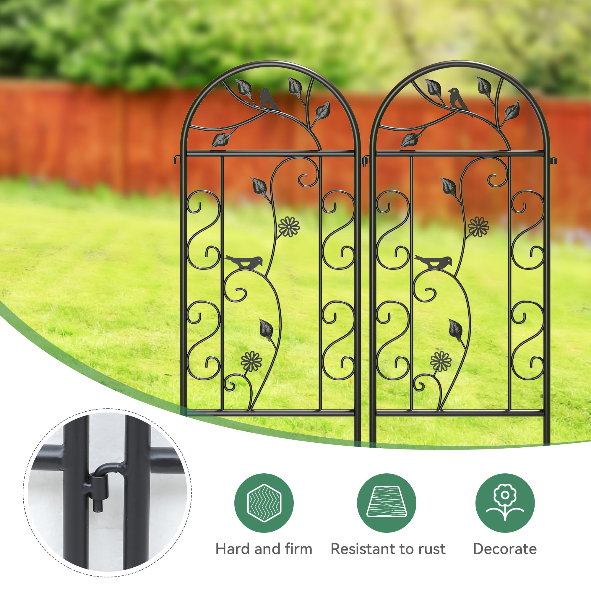 Ultym trellis in garden with blooming vines providing airflow benefit
