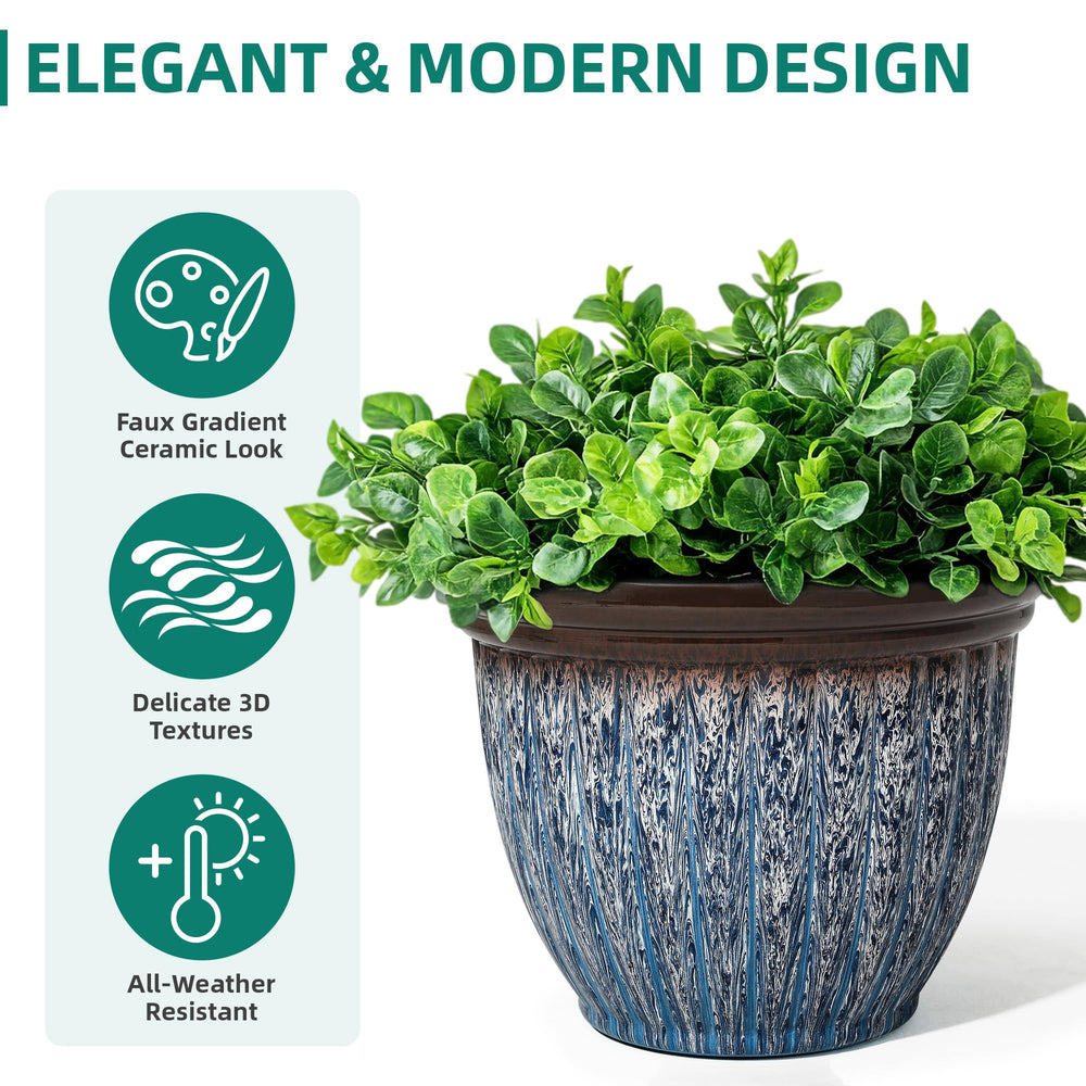 Ultym two planters staged on a patio showcasing paired styling benefit