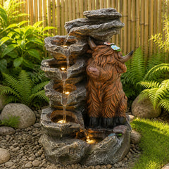 Ultym warm LED lights illuminating waterfall for soothing night mood