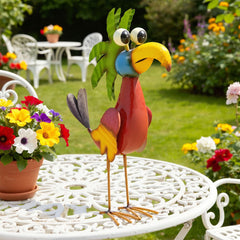 Ultym metal parrot stake and base detail showing included heavy-duty U-shaped stakes