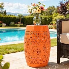Ultym orange front view showing modern drum shape and instant color pop