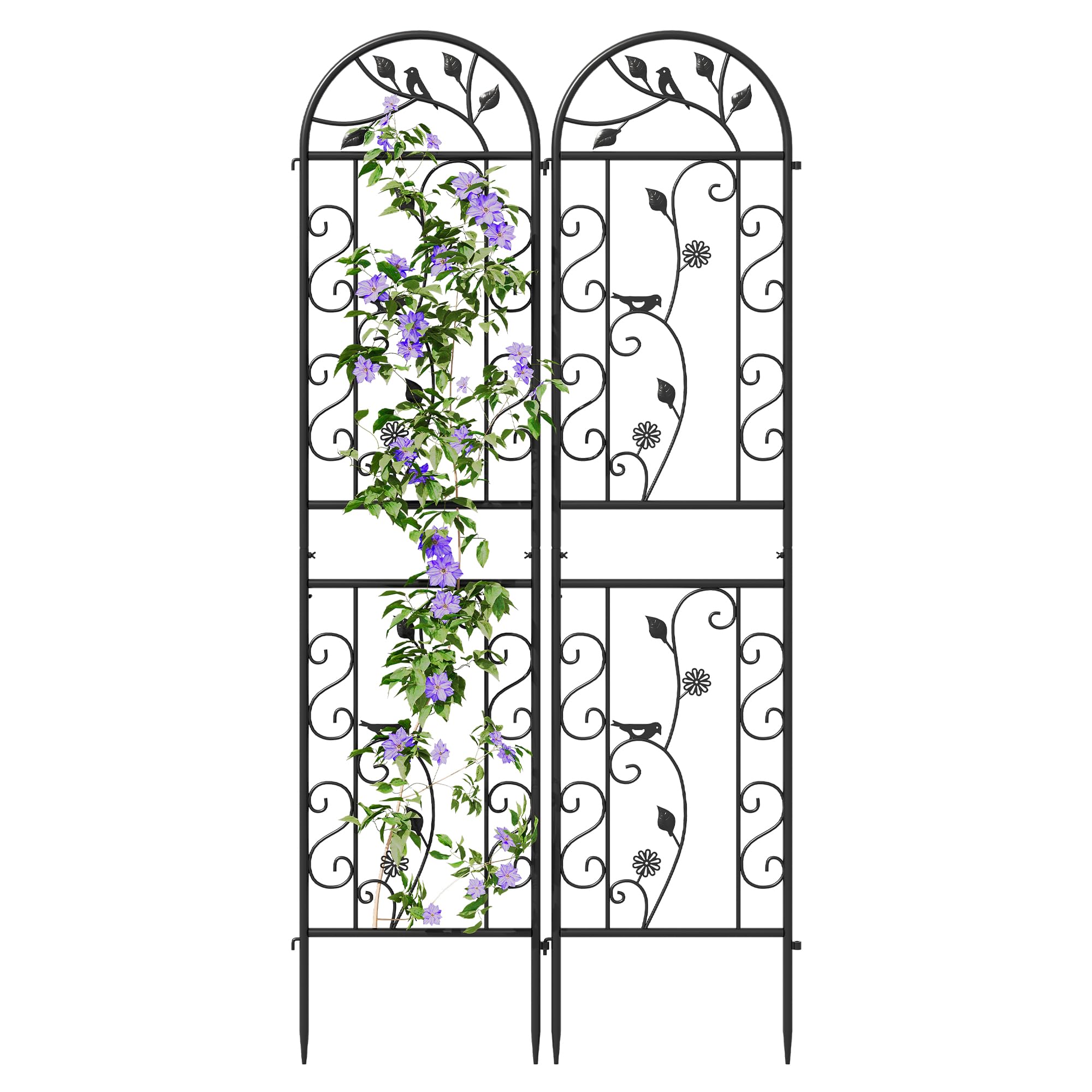 Ultym trellises on patio with planters creating layered curb appeal