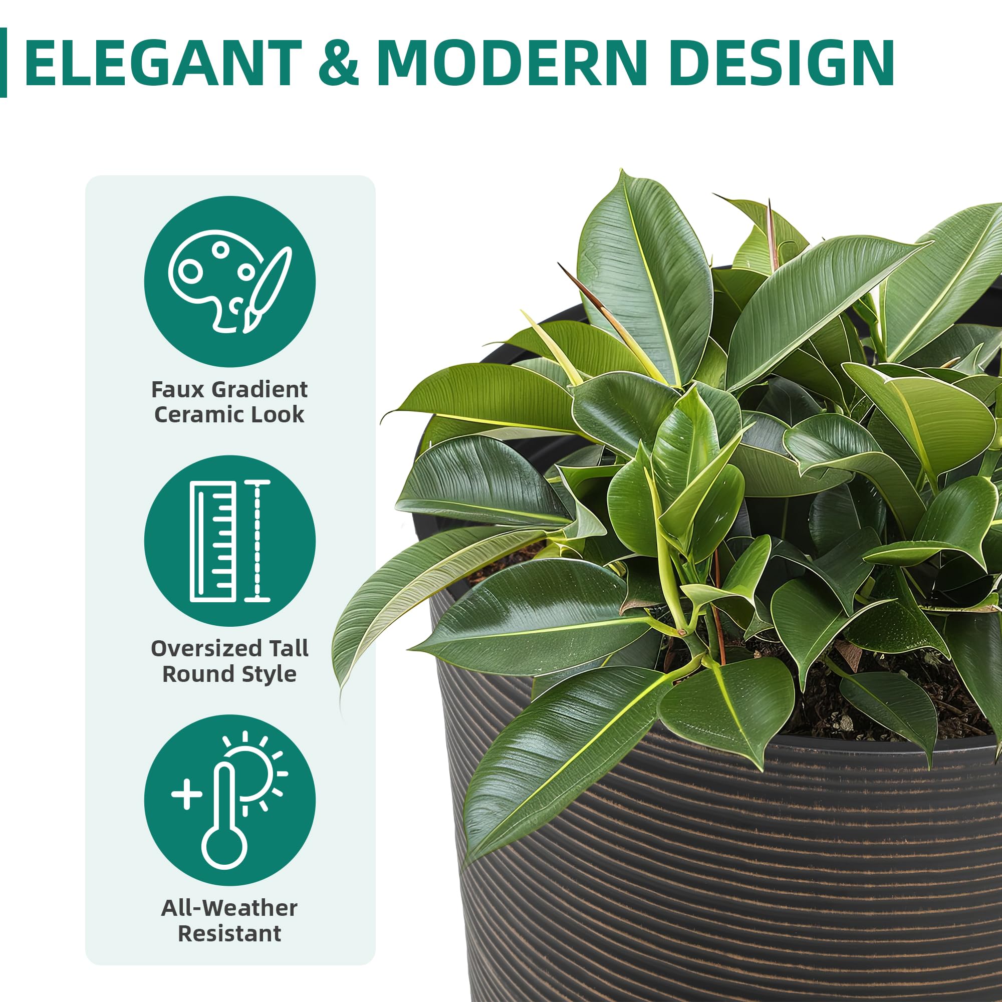 Ultym next to chair giving scale and demonstrating planter height