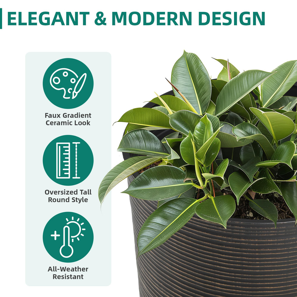 Ultym next to chair giving scale and demonstrating planter height