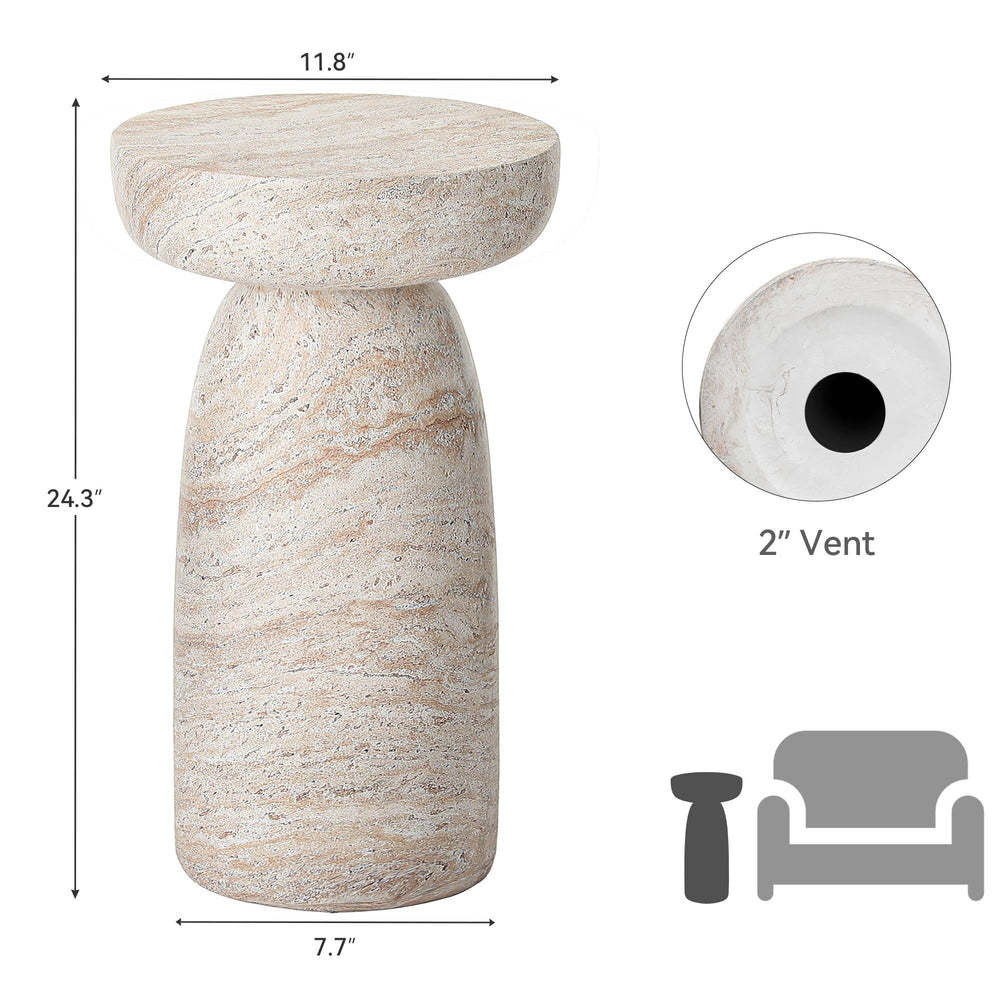 Ultym next to a chair showing size scale and placement options