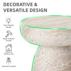 Ultym close-up of travertine-like texture highlighting premium look