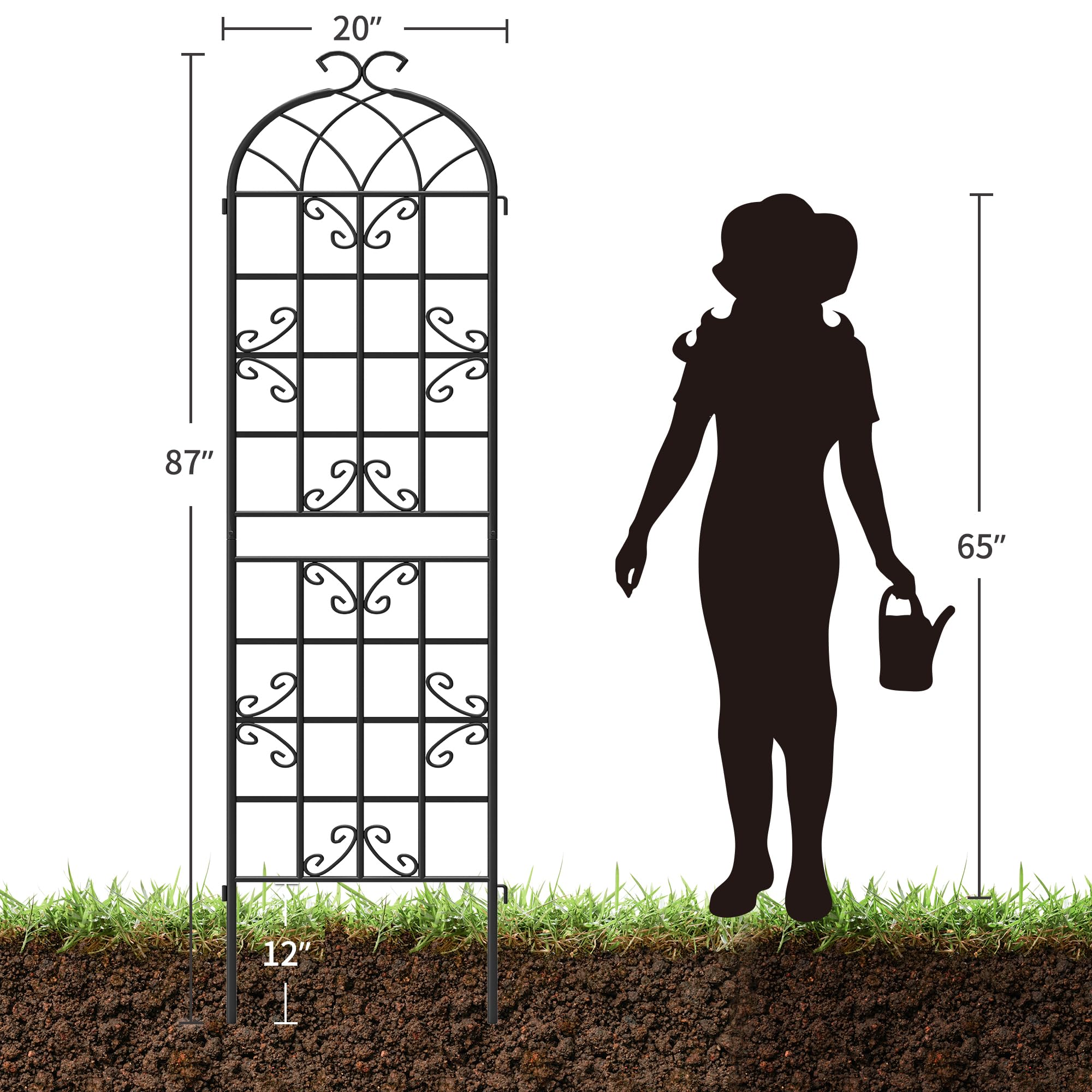 Ultym trellis with climbing ivy demonstrating vertical growth and space saving