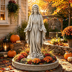Ultym Virgin Mary statue front view showing serene pose and durable finish
