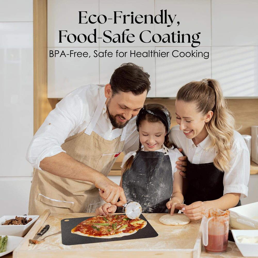 UMAID steel beside 12-inch pizza to show fit and practical sizing benefit