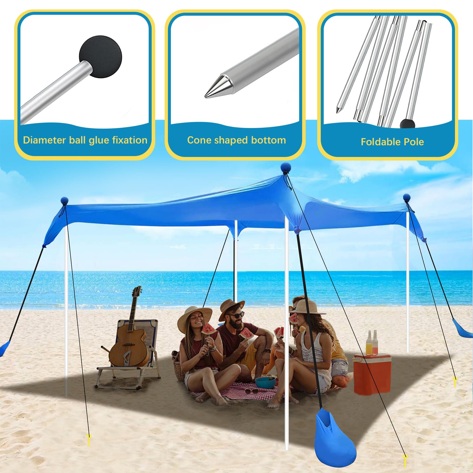 UMARDOO foam tip close-up protecting canopy fabric and preventing tears
