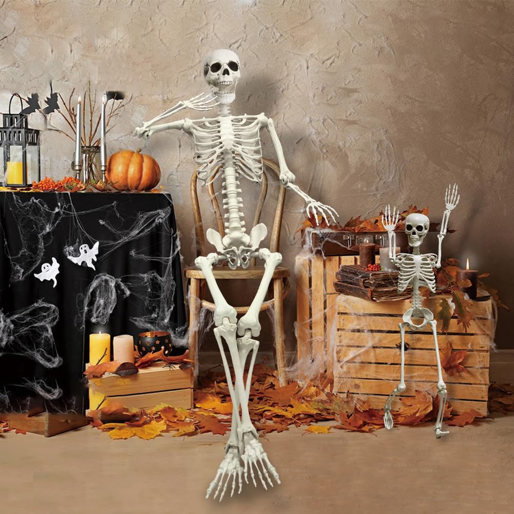 UMEELR skull close-up with painted features for authentic spooky effect