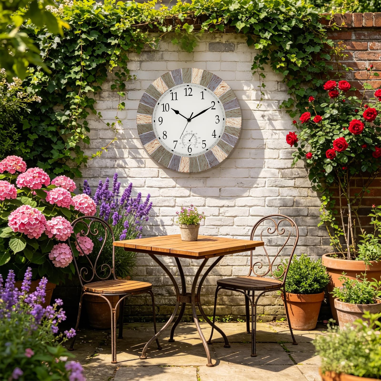 UMEXUS clock on kitchen wall adding quiet timekeeping and style