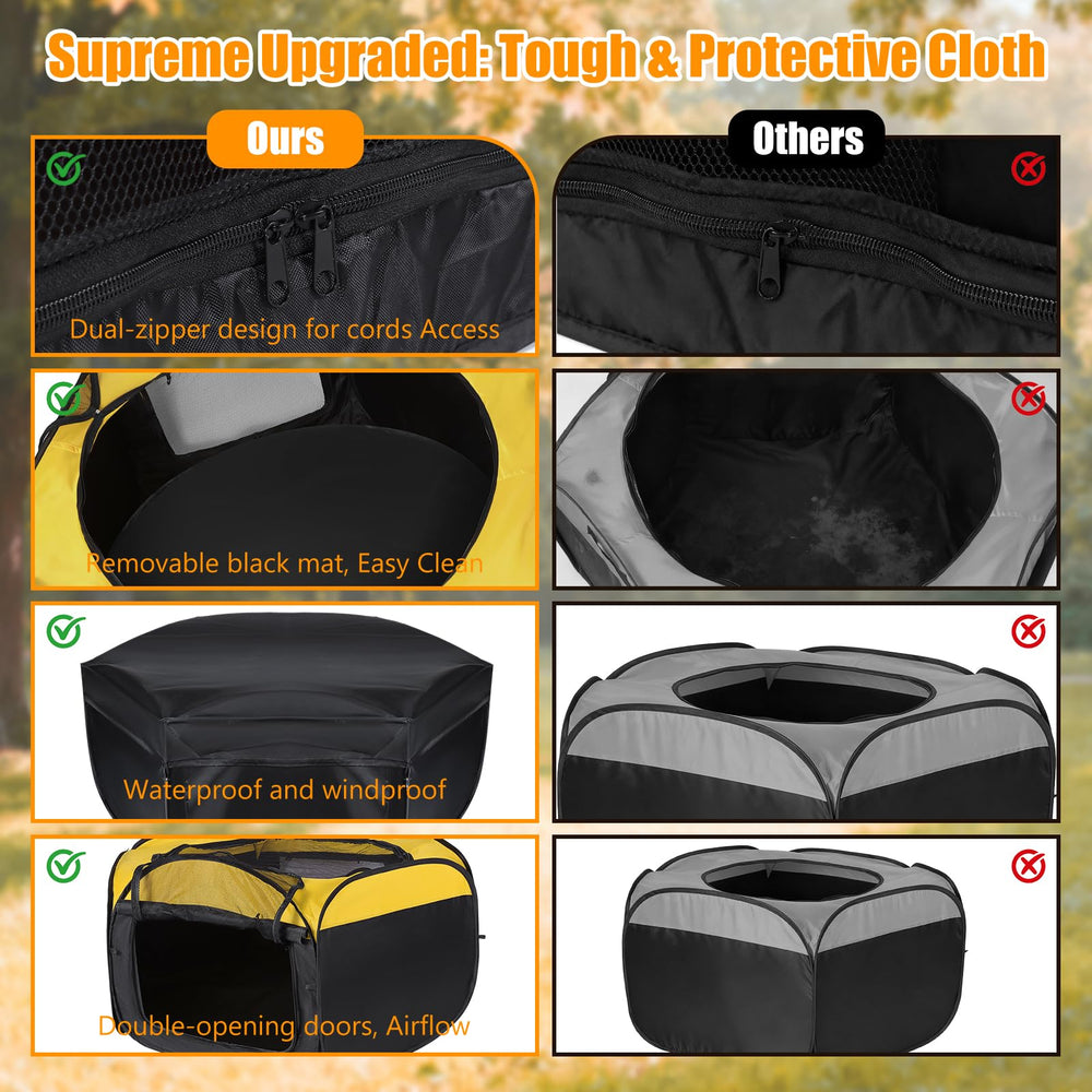 UMMNPR rain cover and metal stakes anchored for outdoor weather protection