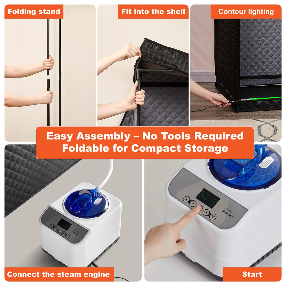UNANEST folded flat for storage showing compact portability benefit