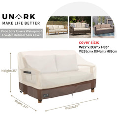 UNARK close-up of laminated polyester fabric illustrating waterproof protection