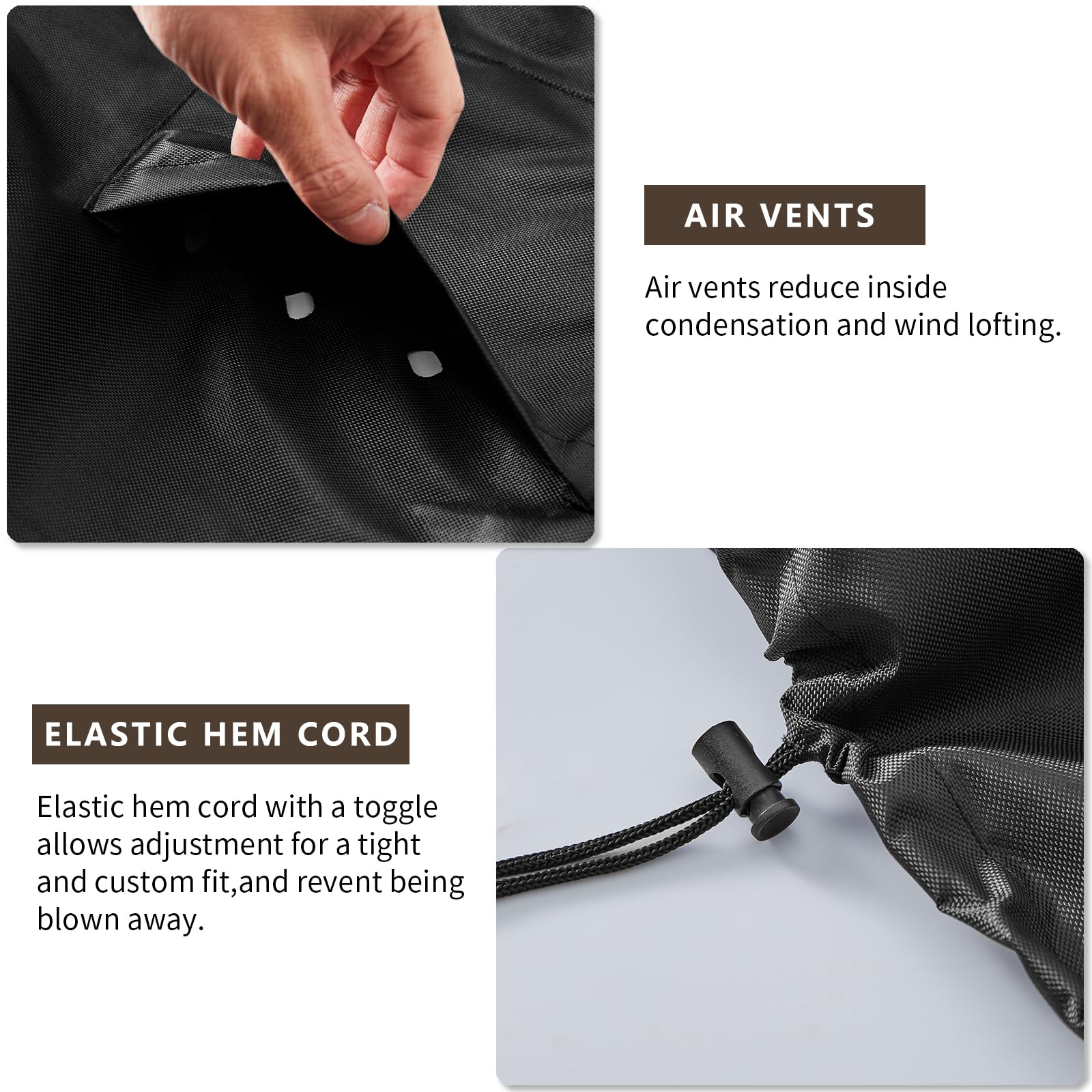 UNARK click-close strap fastening demonstrating secure wind-resistant benefit
